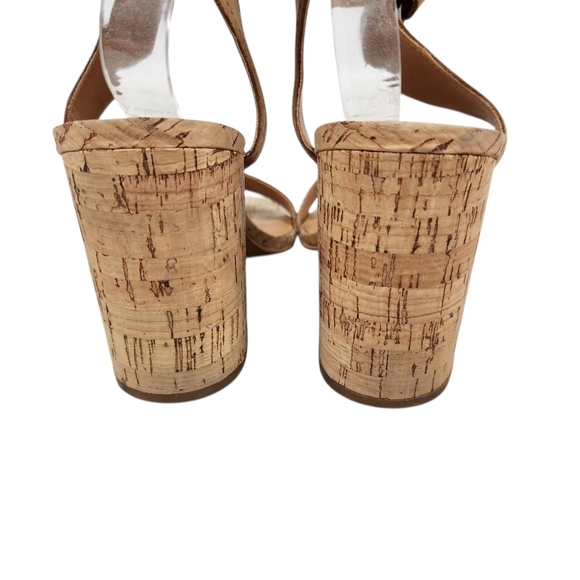 Dolce Vita Beige Tan Suede Leather Open Toe Chunky Heel Sandals Womens Size 10 - Picture 12 of 12